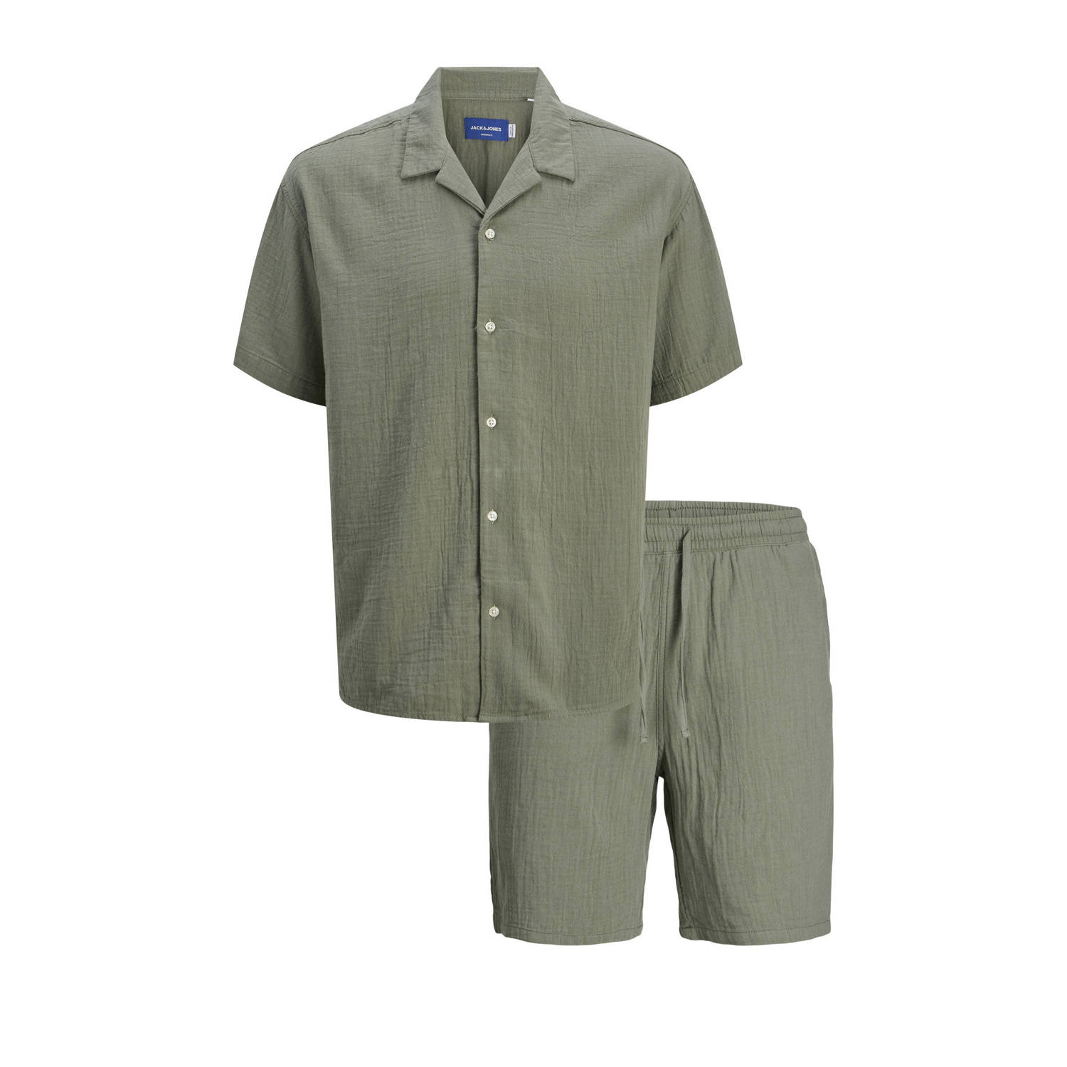 JACK & JONES ORIGINALS relaxed overhemd en short groen