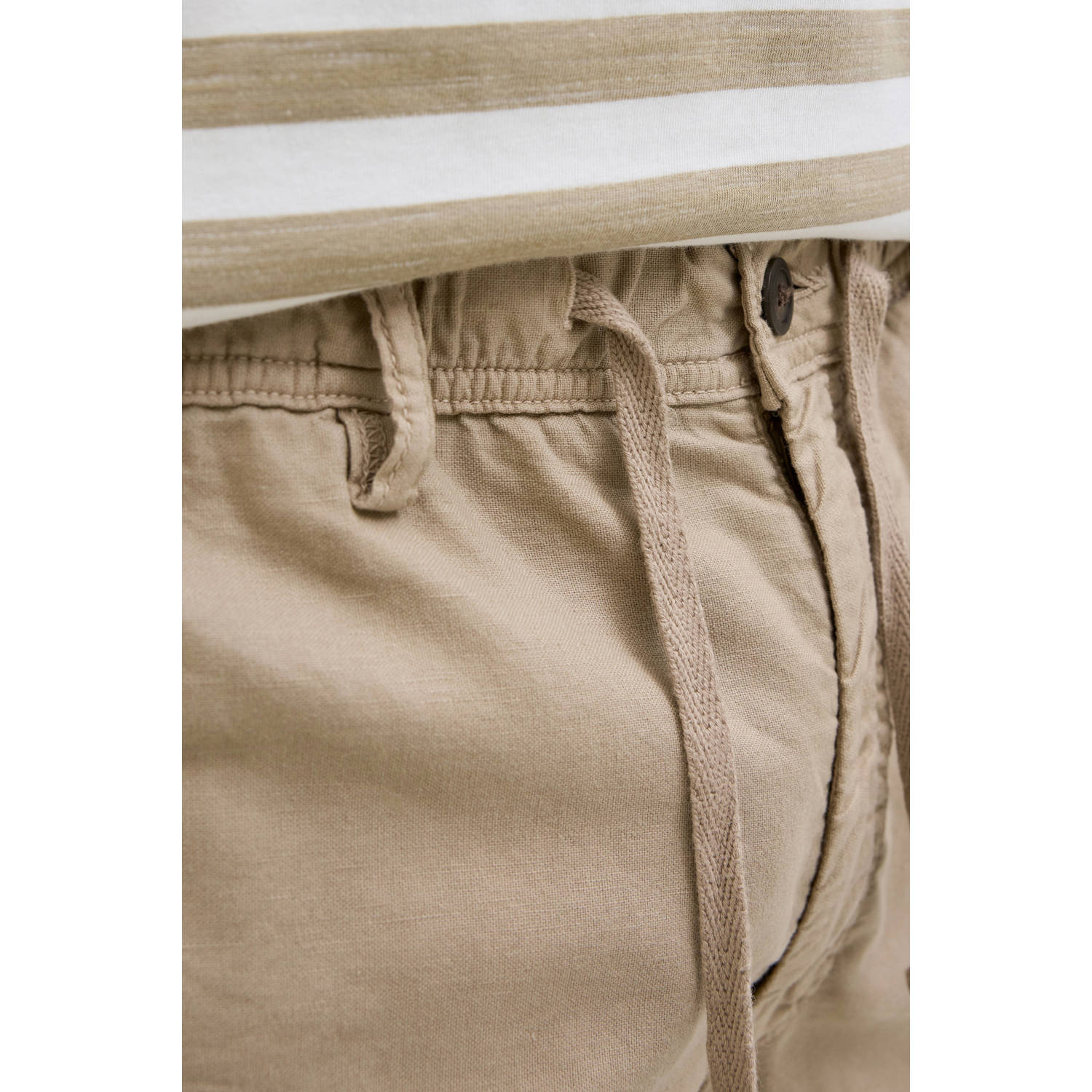 JACK & JONES PANTS STUDIO linnen relaxed casual short (set van 2)