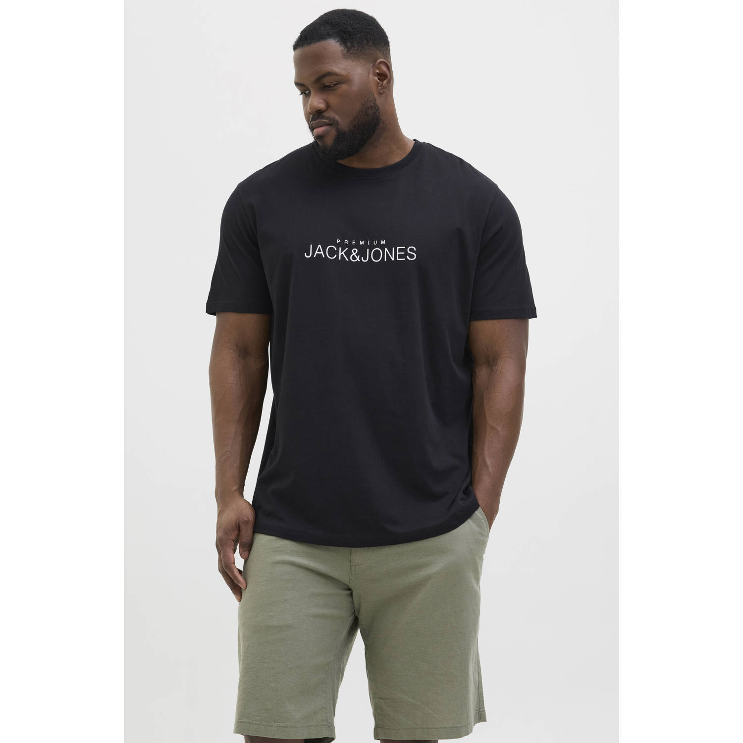 JACK & JONES PLUS SIZE T-shirt zwart