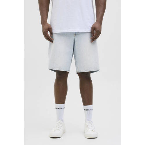 JACK & JONES PLUS SIZE denim loose short light blue denim afbeelding
