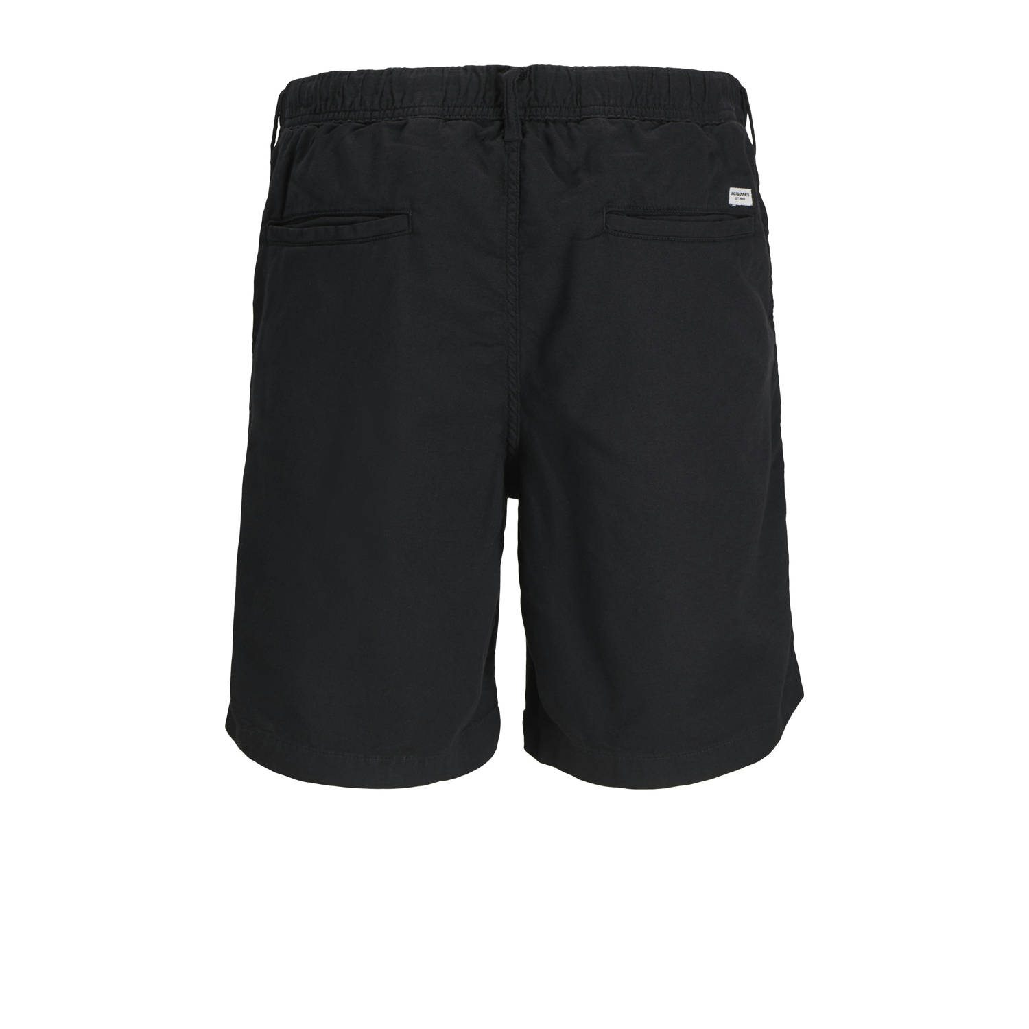 JACK & JONES PLUS SIZE linnen loose fit short zwart