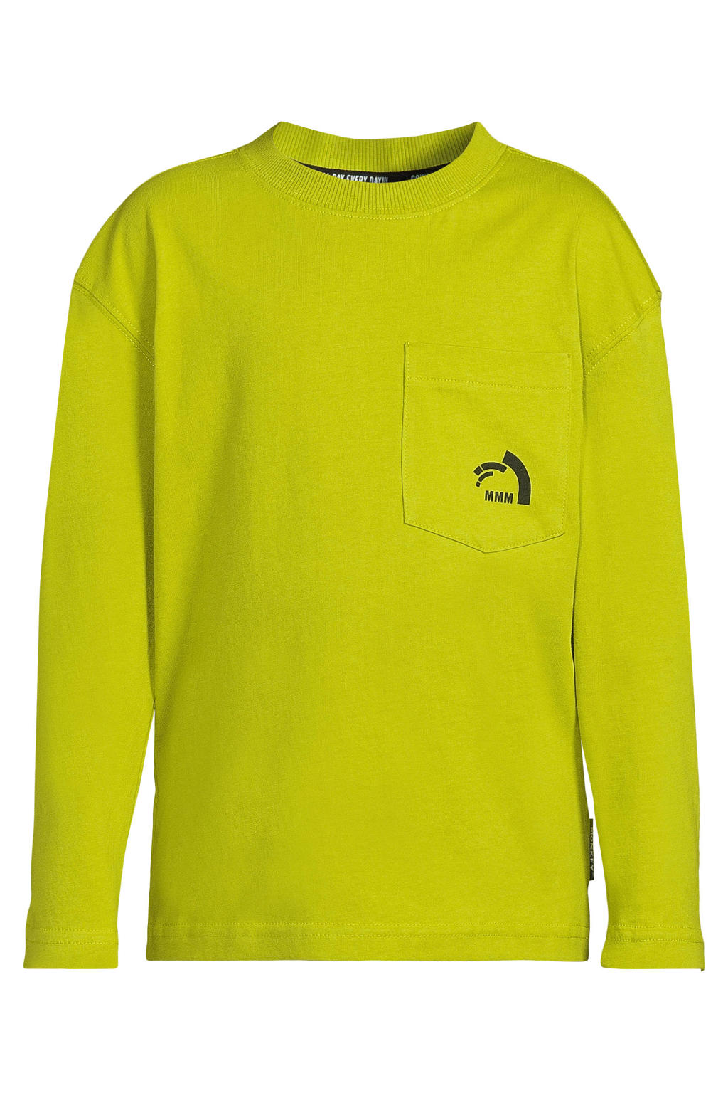 Limegroene jongens Me & My Monkey longsleeve groen van katoen met printopdruk en lange mouwen