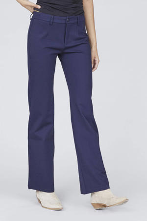 straight regular waist pantalon  donkerblauw