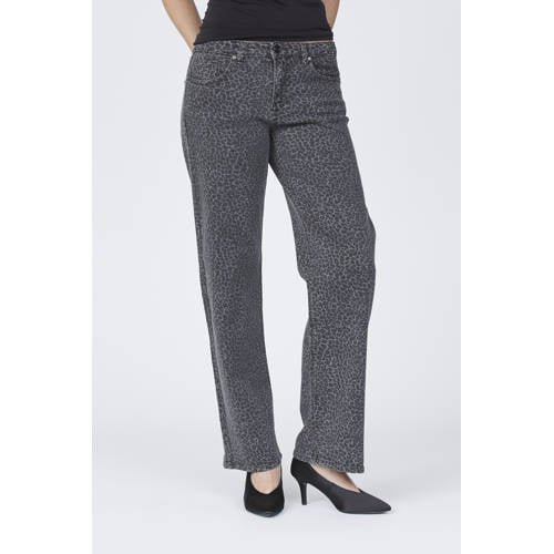 SisterS Point wide leg jeans grey denim afbeelding
