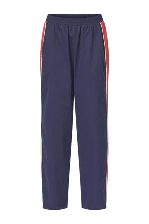 wide leg regular waist broek donkerblauw