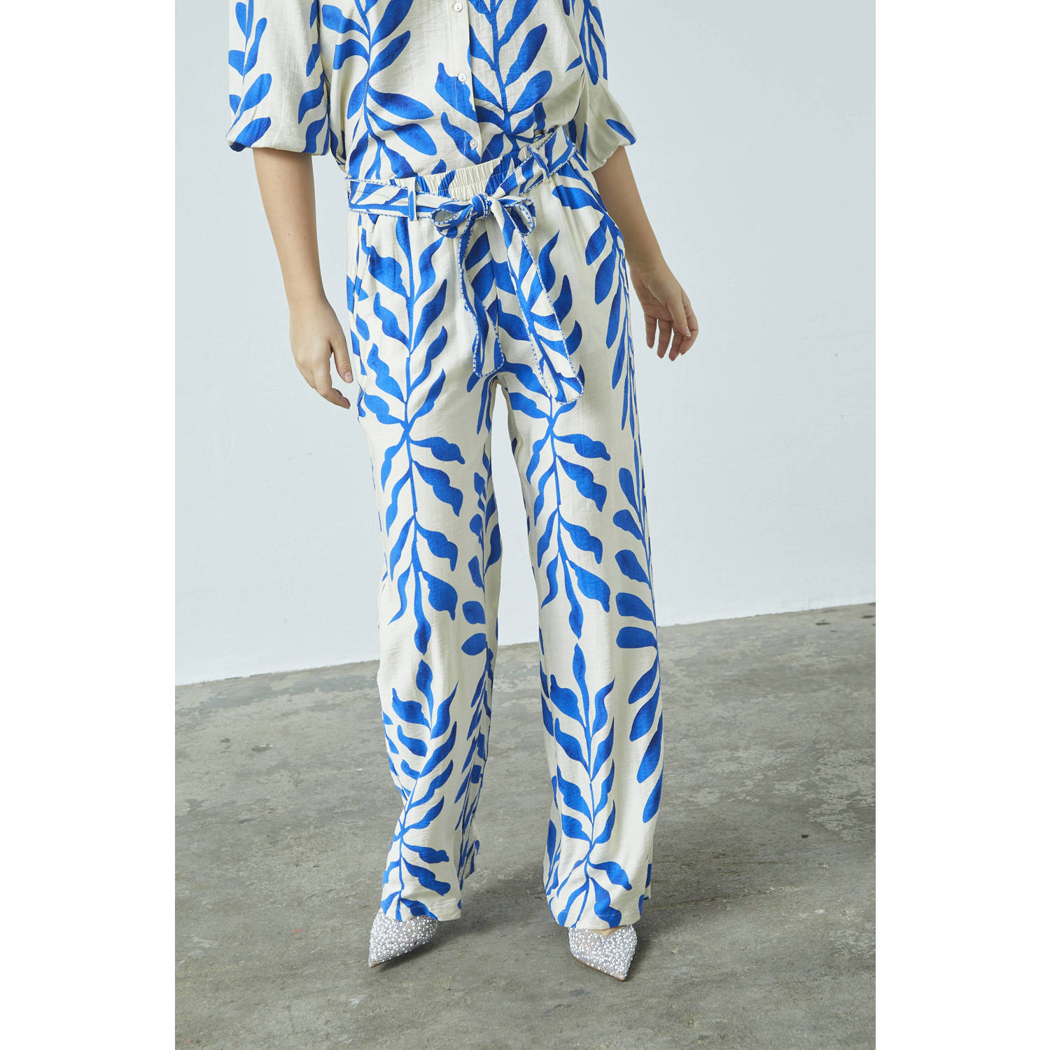SisterS Point straight high waist broek blauw