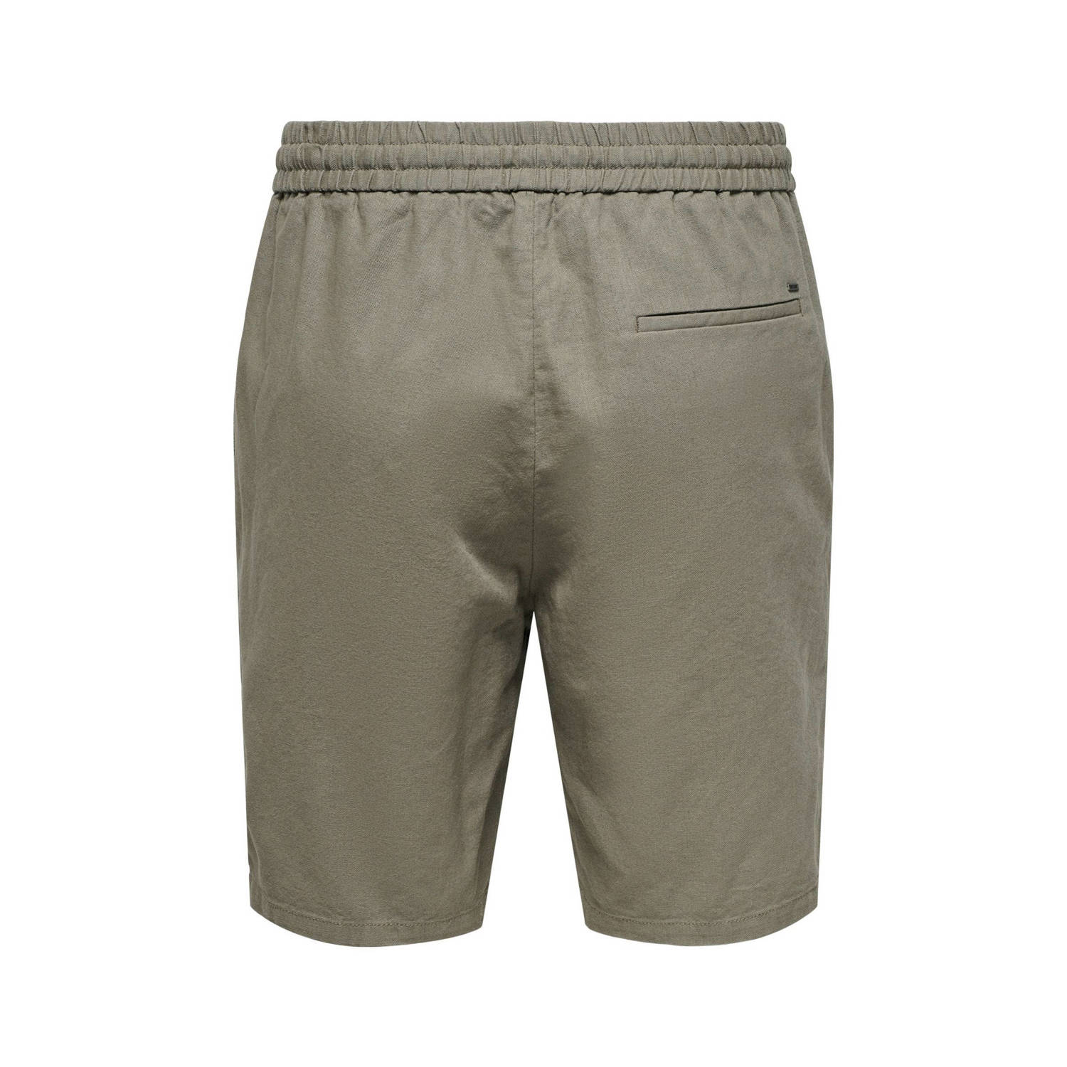 ONLY & SONS linnen loose fit short kaki