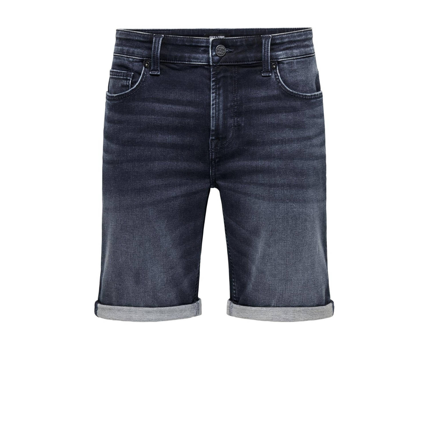 ONLY & SONS regular denim short ONSPLY dark blue denim