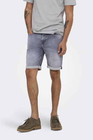 regular denim short ONSPLY medium grey denim
