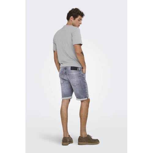 ONLY & SONS regular denim short ONSPLY medium grey denim afbeelding