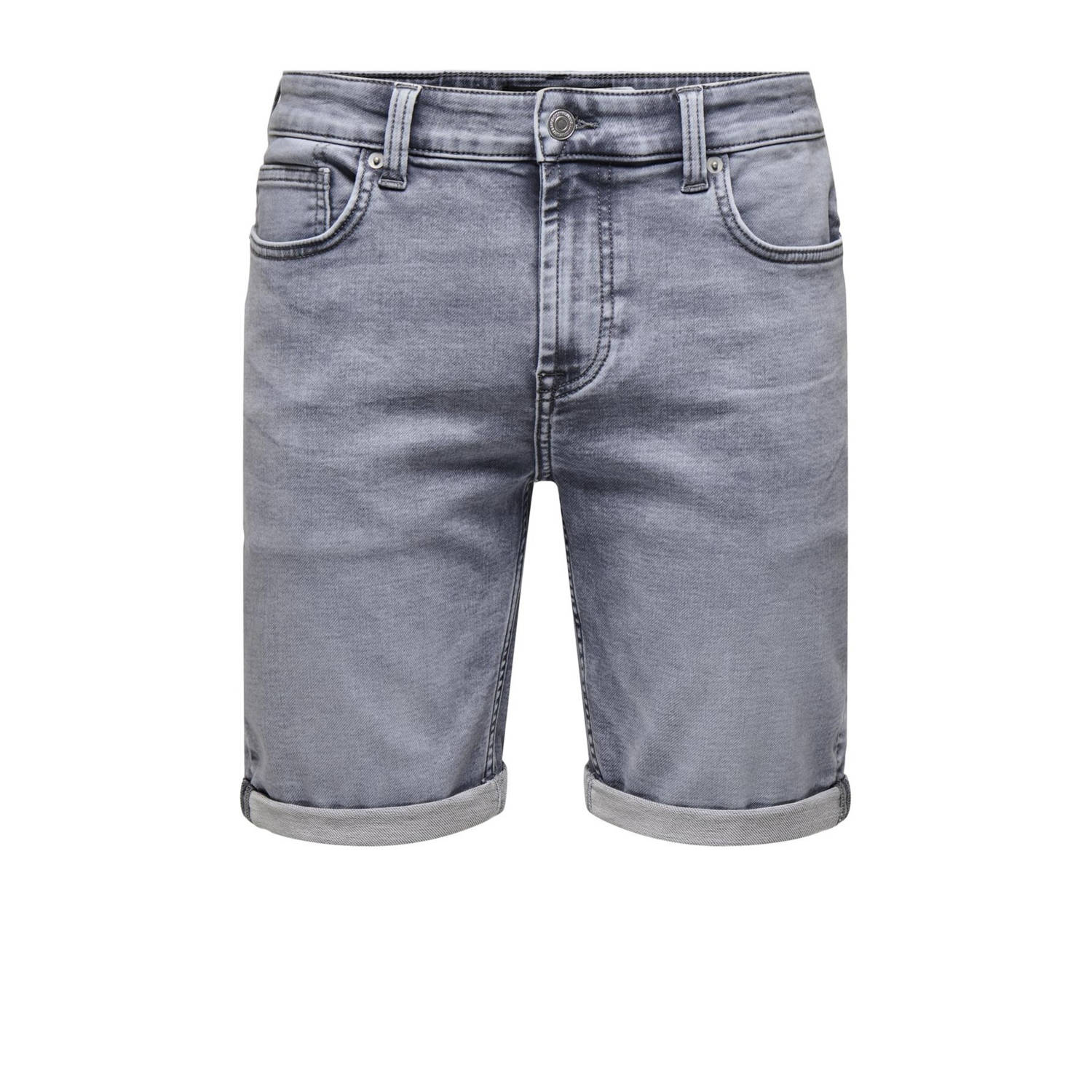 ONLY & SONS regular denim short ONSPLY medium grey denim