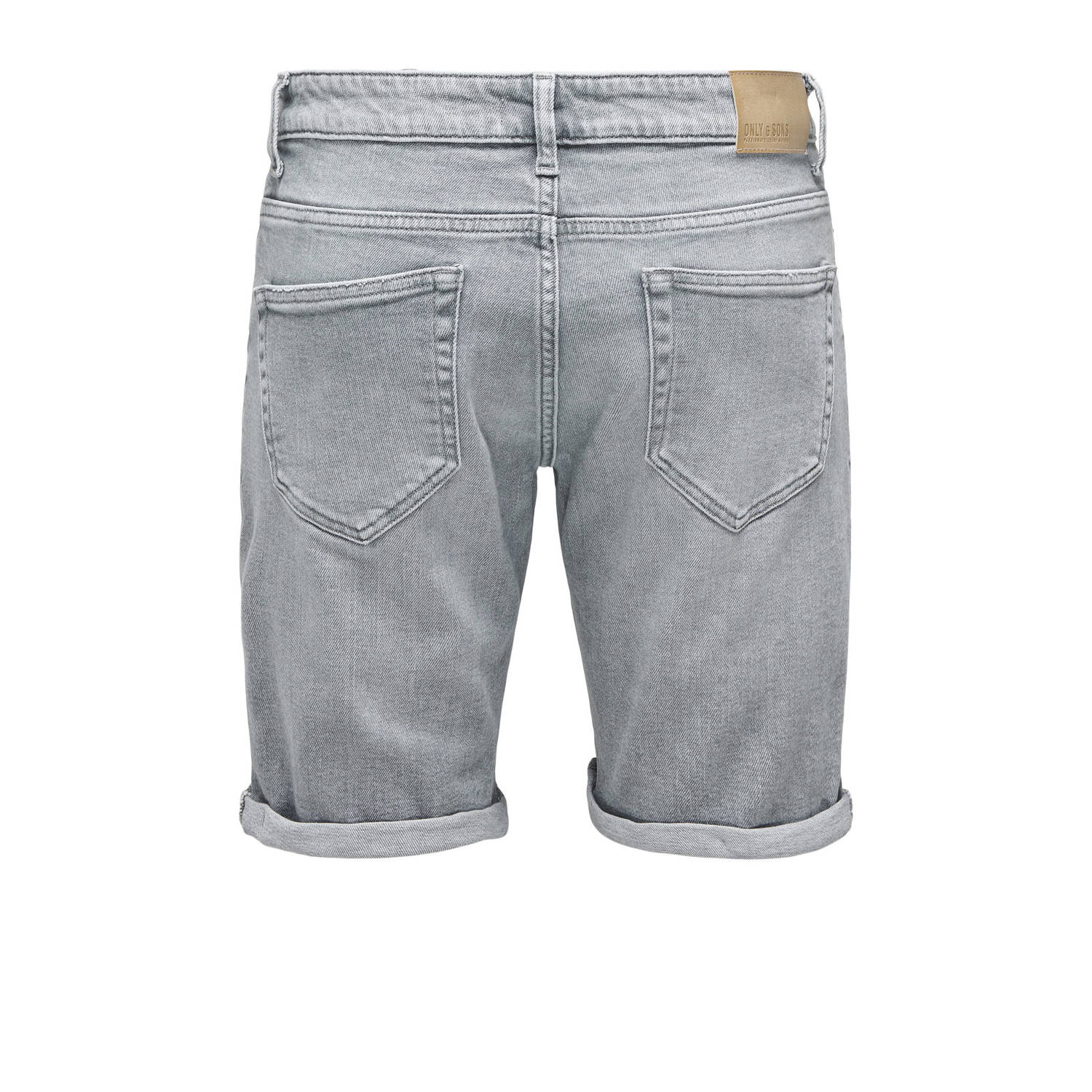 ONLY & SONS regular fit denim short ONSPLY medium grey denim