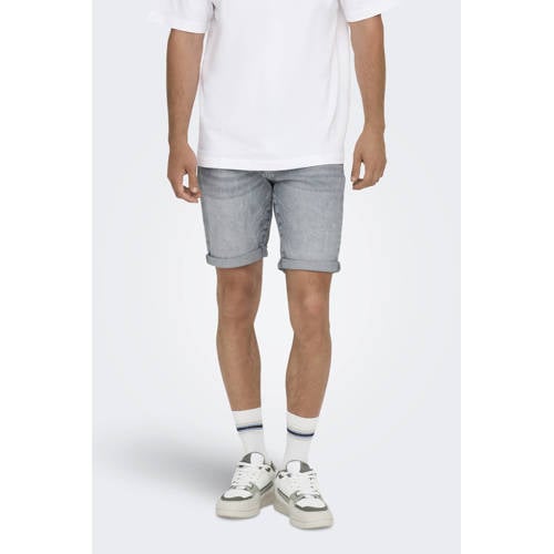 ONLY & SONS regular fit denim short ONSPLY medium grey denim afbeelding