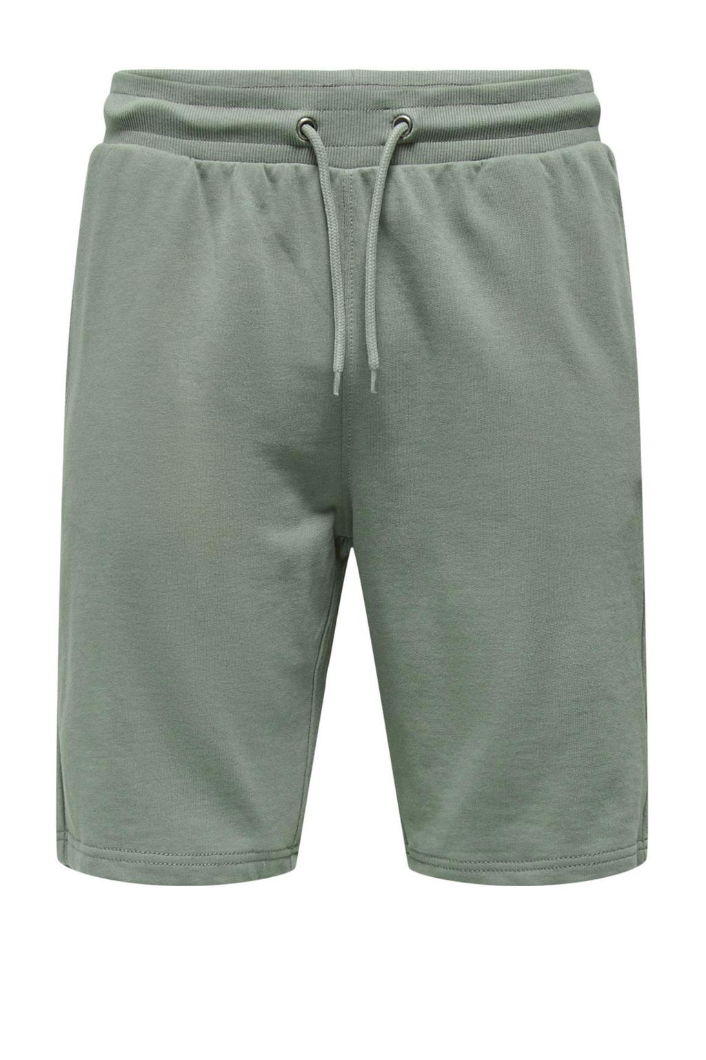ONLY & SONS regular sweatshort groen