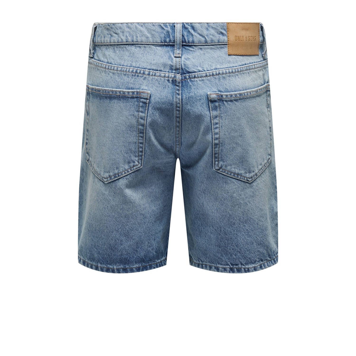 ONLY & SONS straight denim short ONSEDGE light blue denim