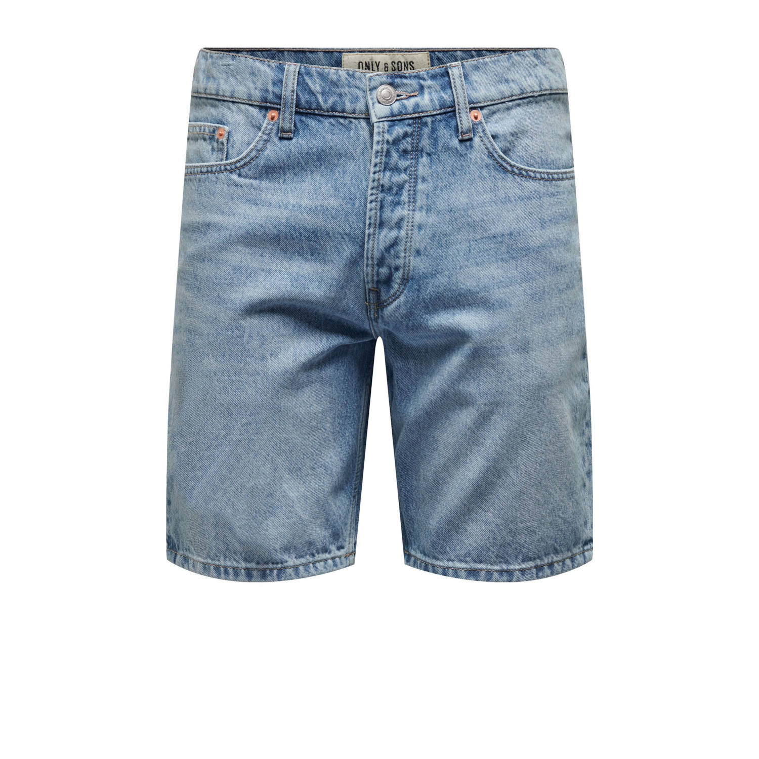 ONLY & SONS straight denim short ONSEDGE light blue denim