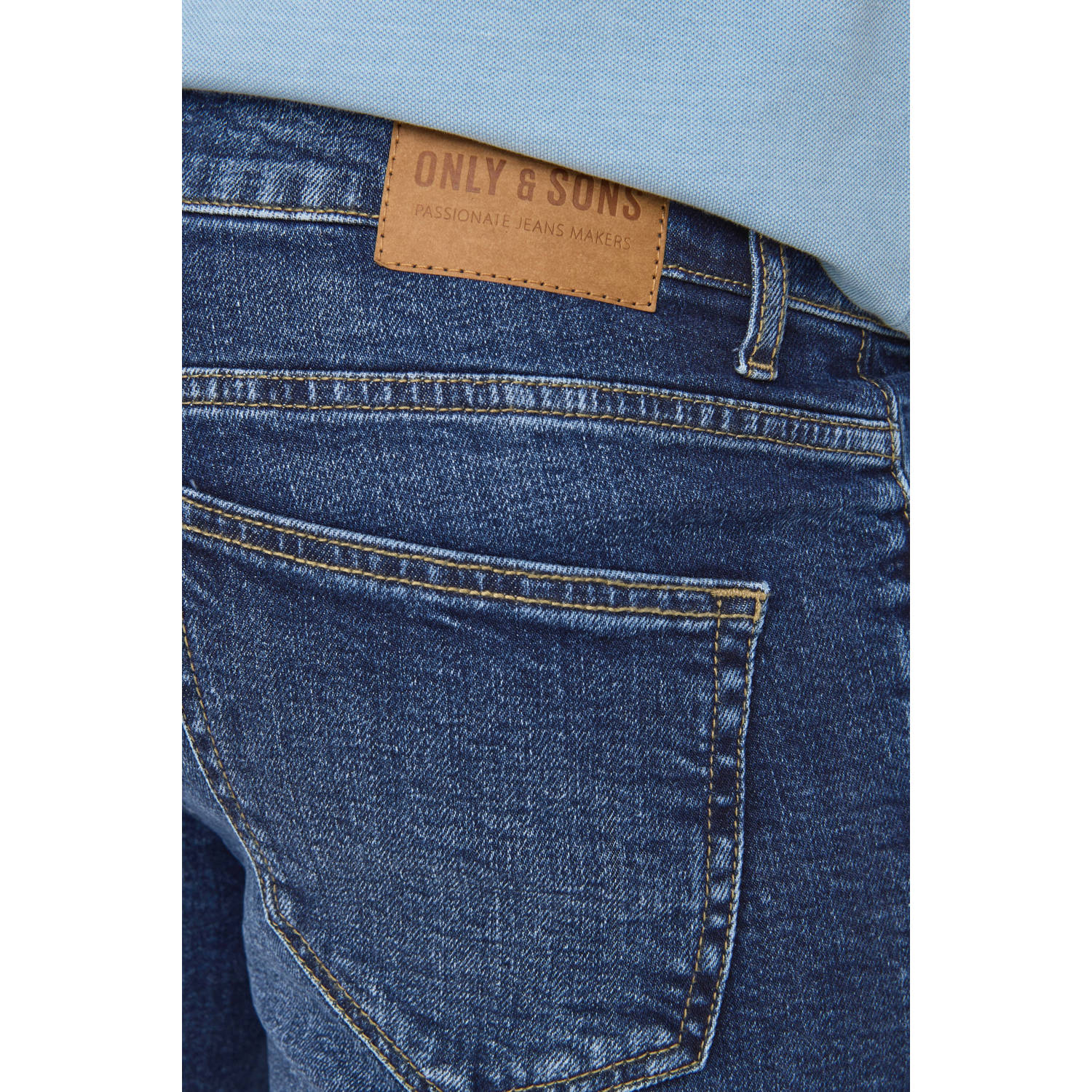 ONLY & SONS regular denim short ONSPLY dark blue denim