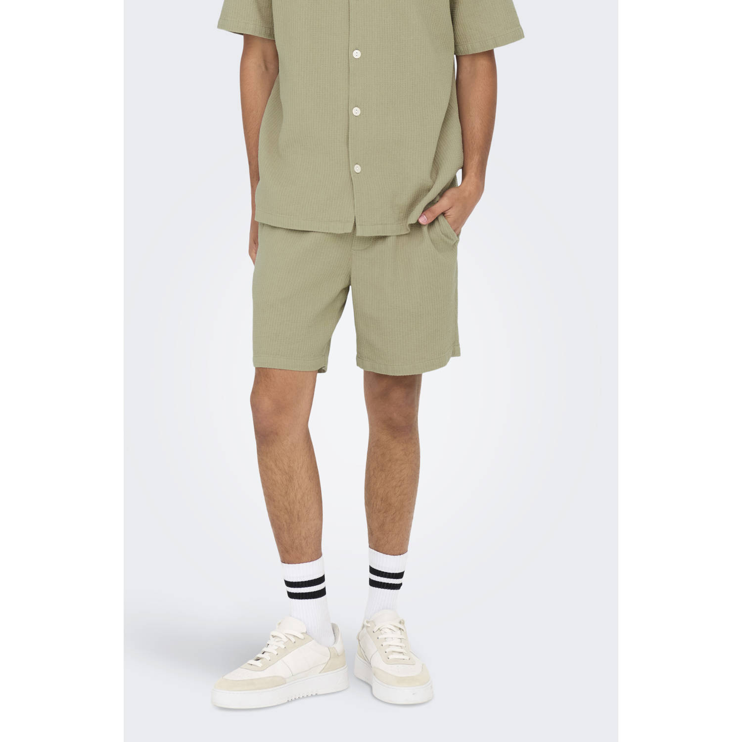 ONLY & SONS regular casual short lichtkaki