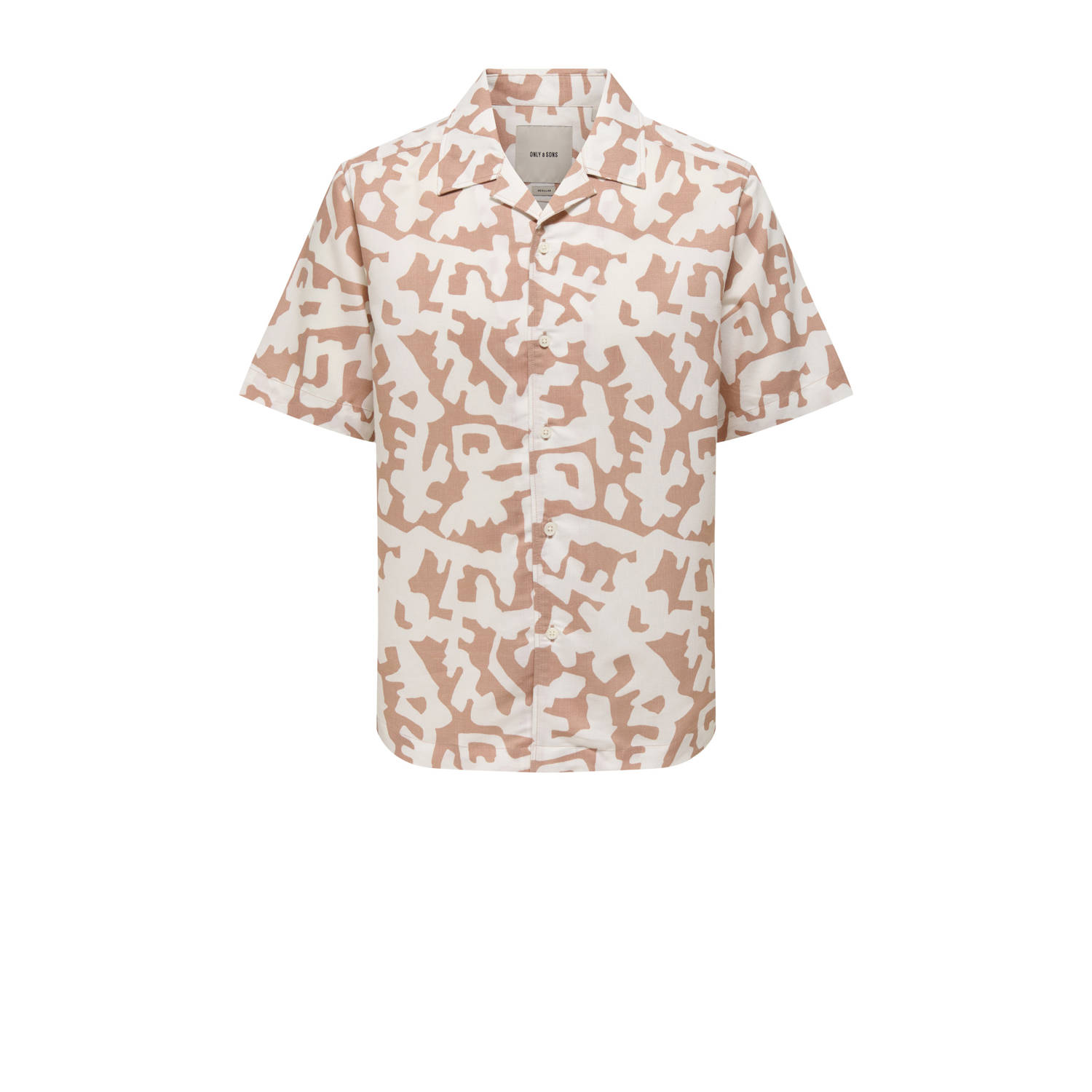 ONLY & SONS regular fit overhemd ONSDEN Summer Resort cork