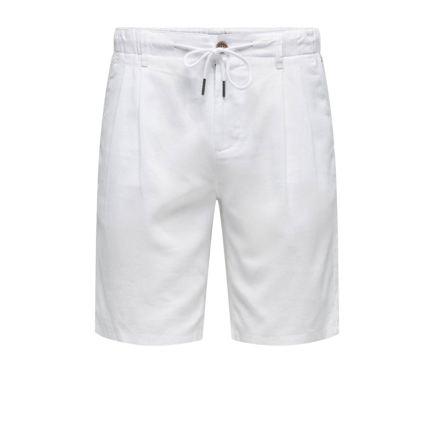 ONLY & SONS regular fit short ONSLEO wit