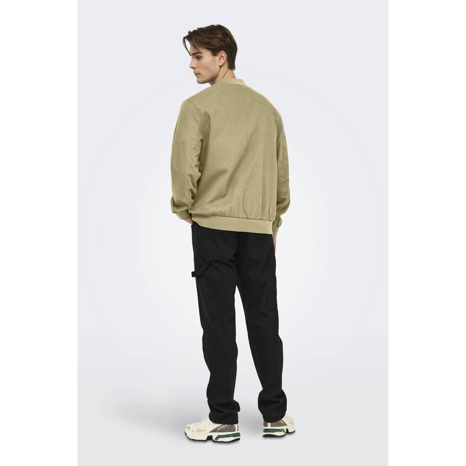 ONLY & SONS linnen zomerjas beige