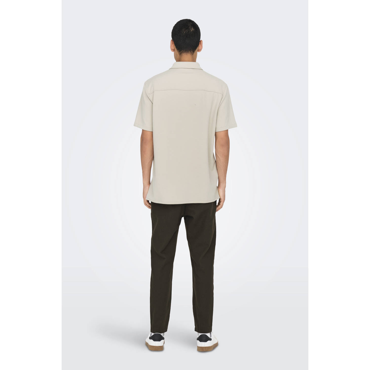 ONLY & SONS casual overhemd beige