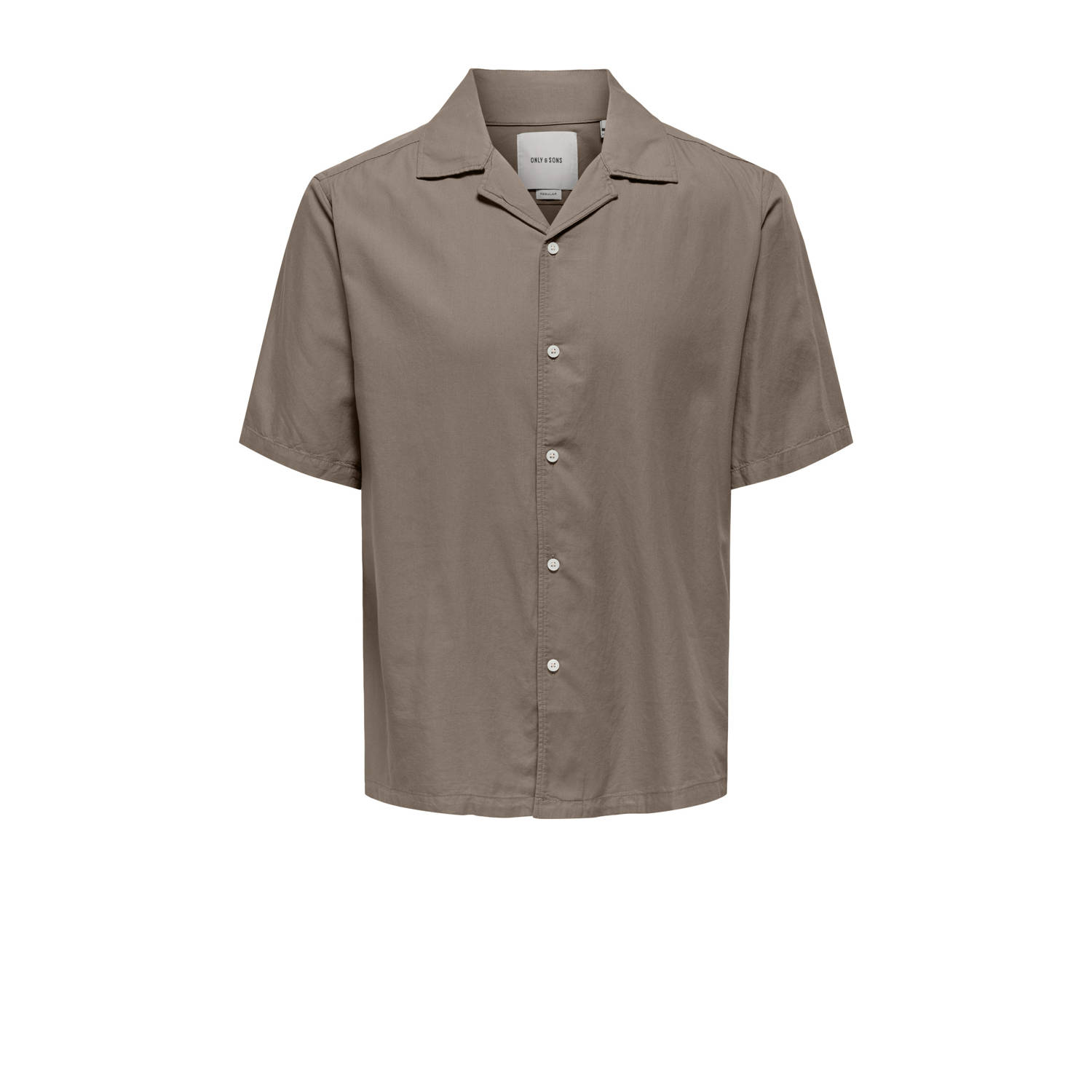 ONLY & SONS casual overhemd bruin