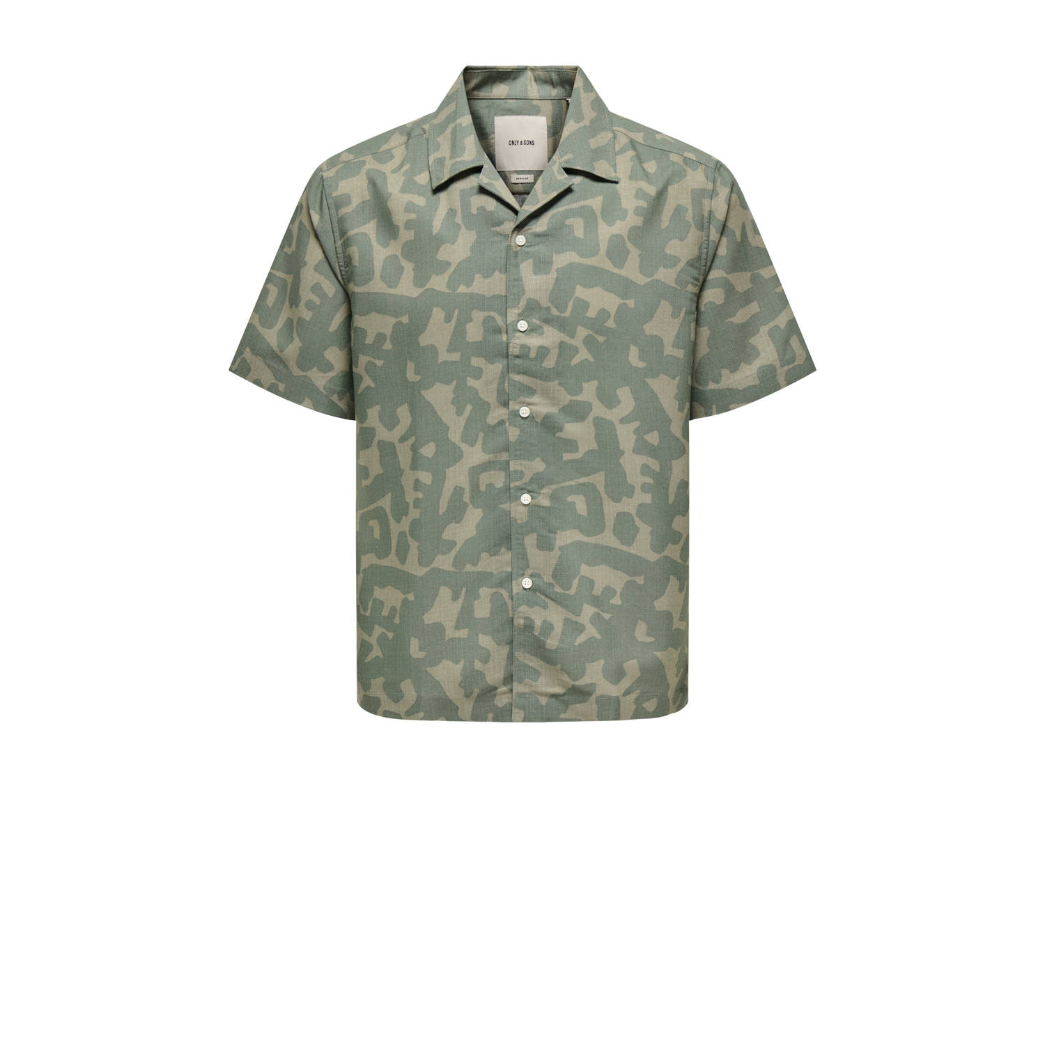 ONLY & SONS regular fit overhemd ONSDEN Summer Resort agave green