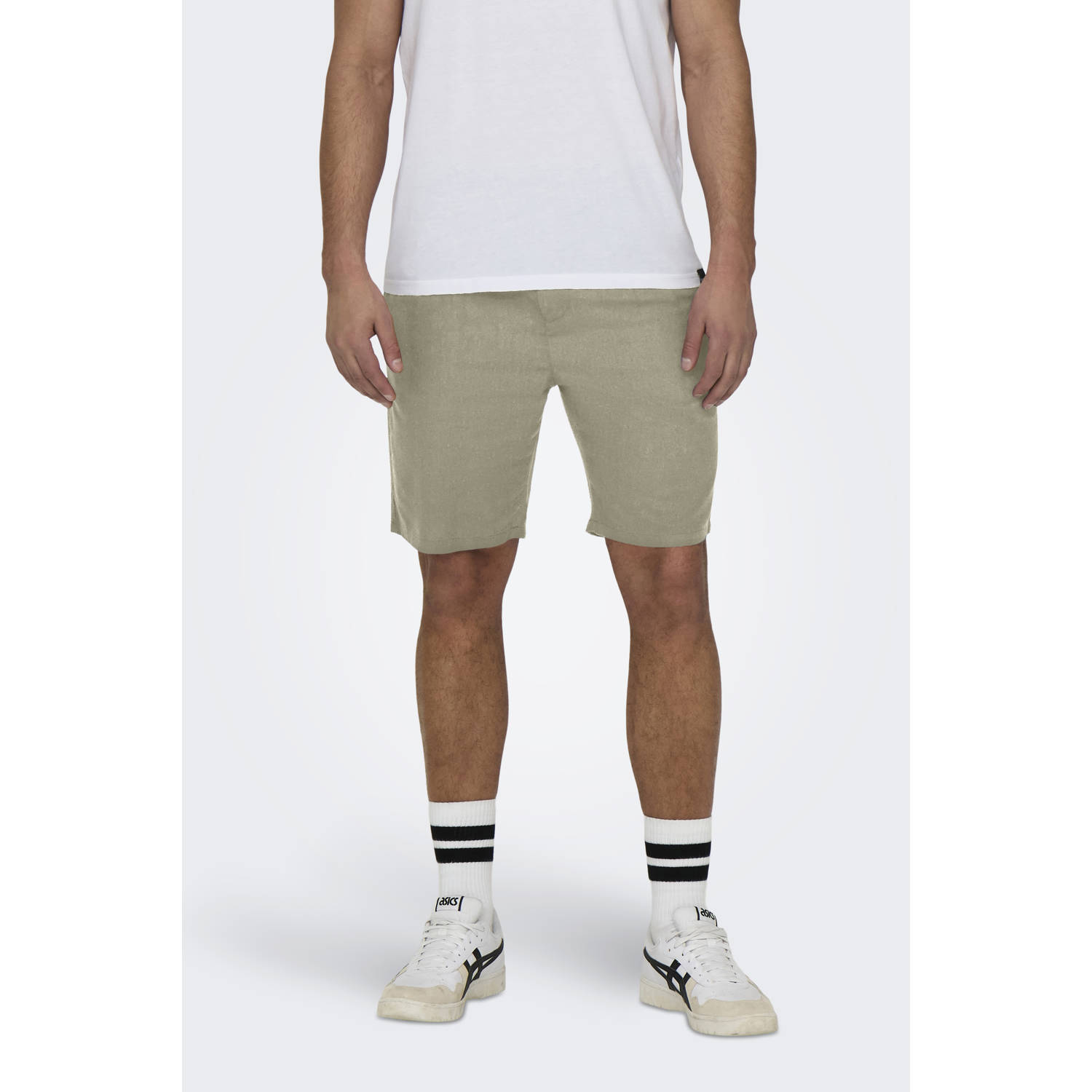 ONLY & SONS regular chino short lichtbruin