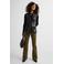 Ruby imitatieleren gilet zwart