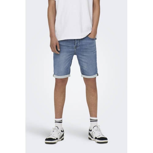 ONLY & SONS regular denim short ONSPLY blue denim afbeelding