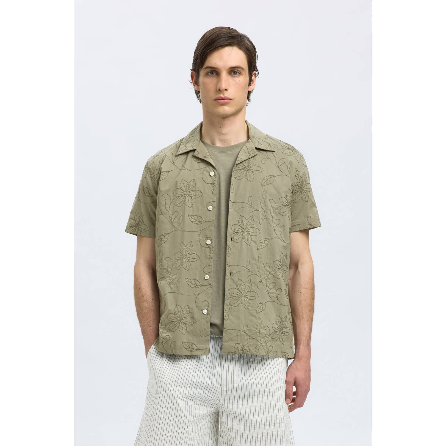 SELECTED HOMME casual overhemd groen