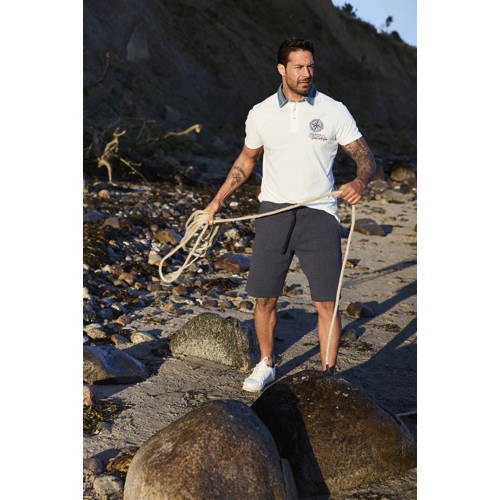 Jan Vanderstorm +FIT Collectie polo TORGUND Plus Size wit afbeelding