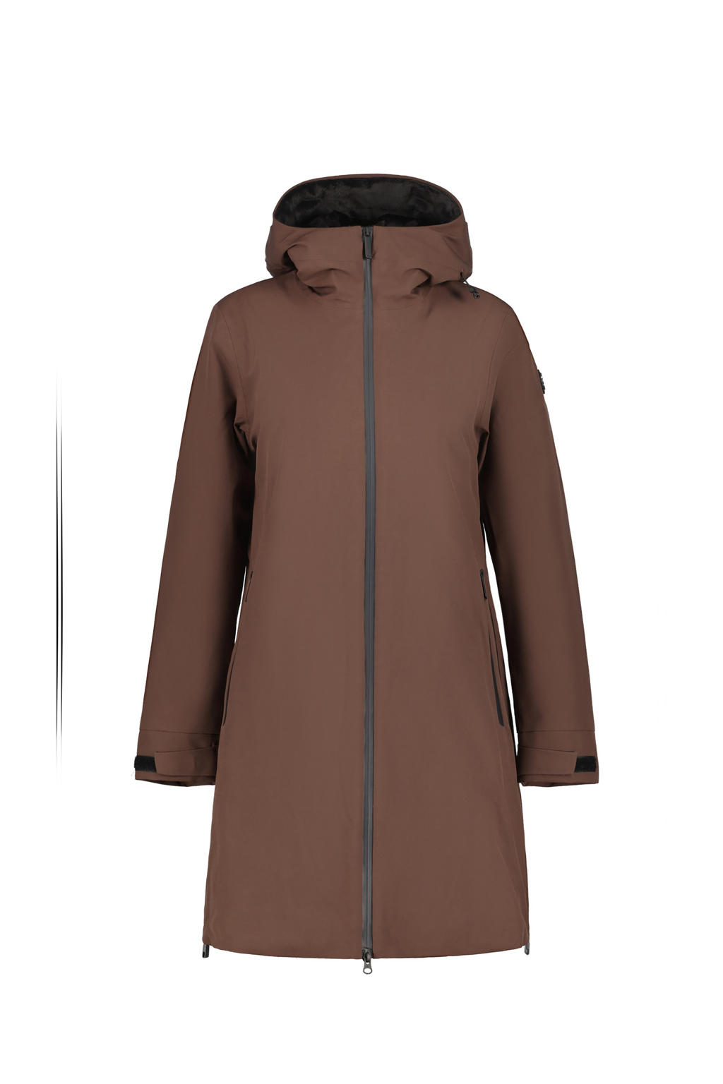 Bruine dames Luhta jas van polyester met lange mouwen en capuchon