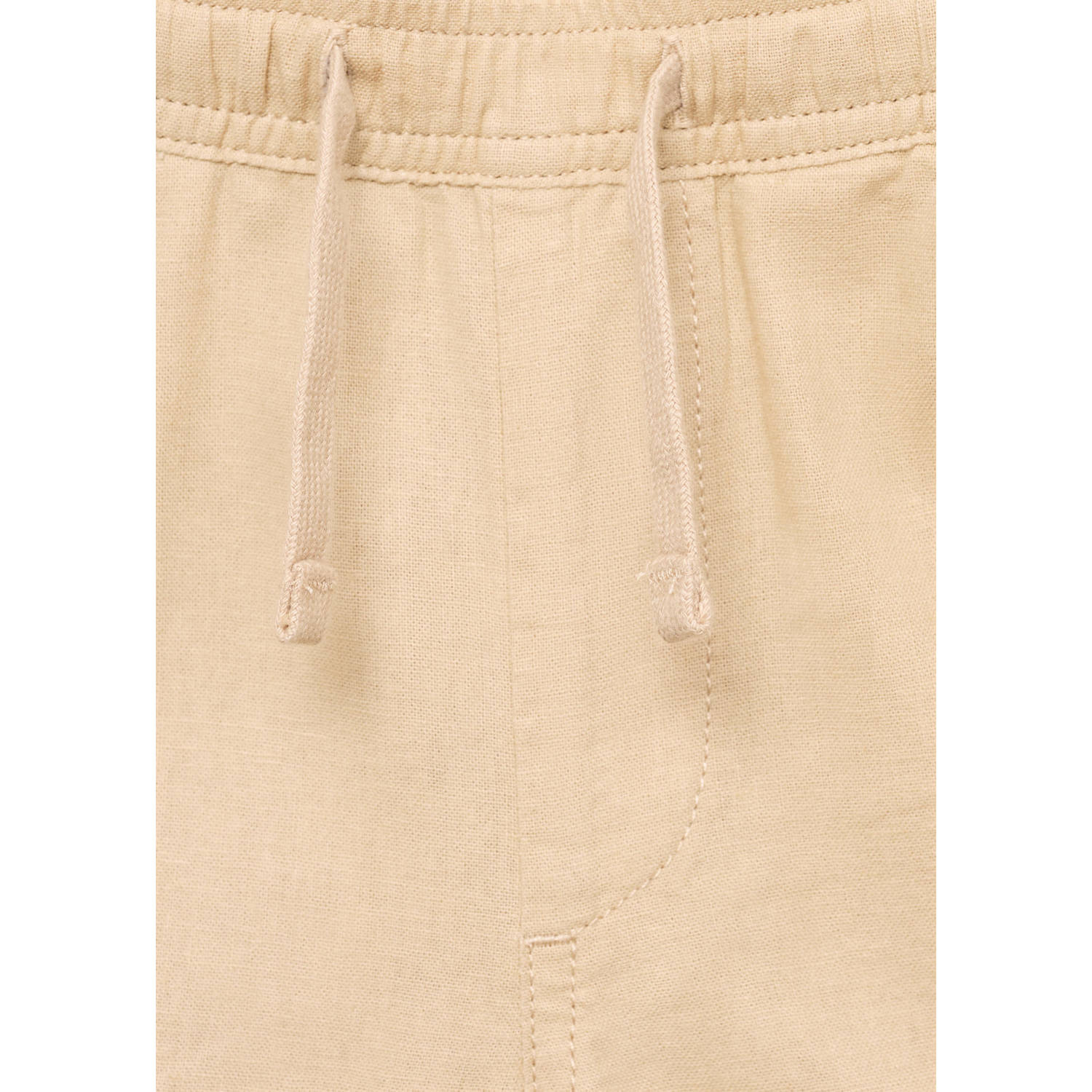 Mango Kids linnen casual short beige