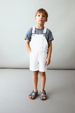 denim tuinbroek wit