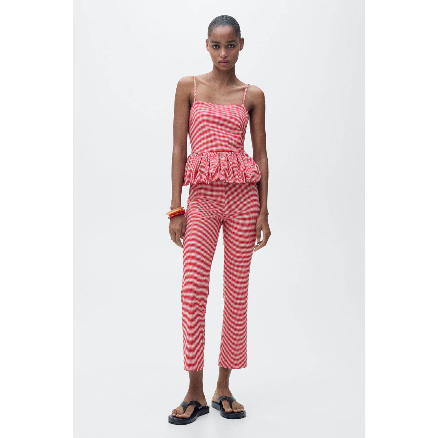 Mango mouwloze top rood
