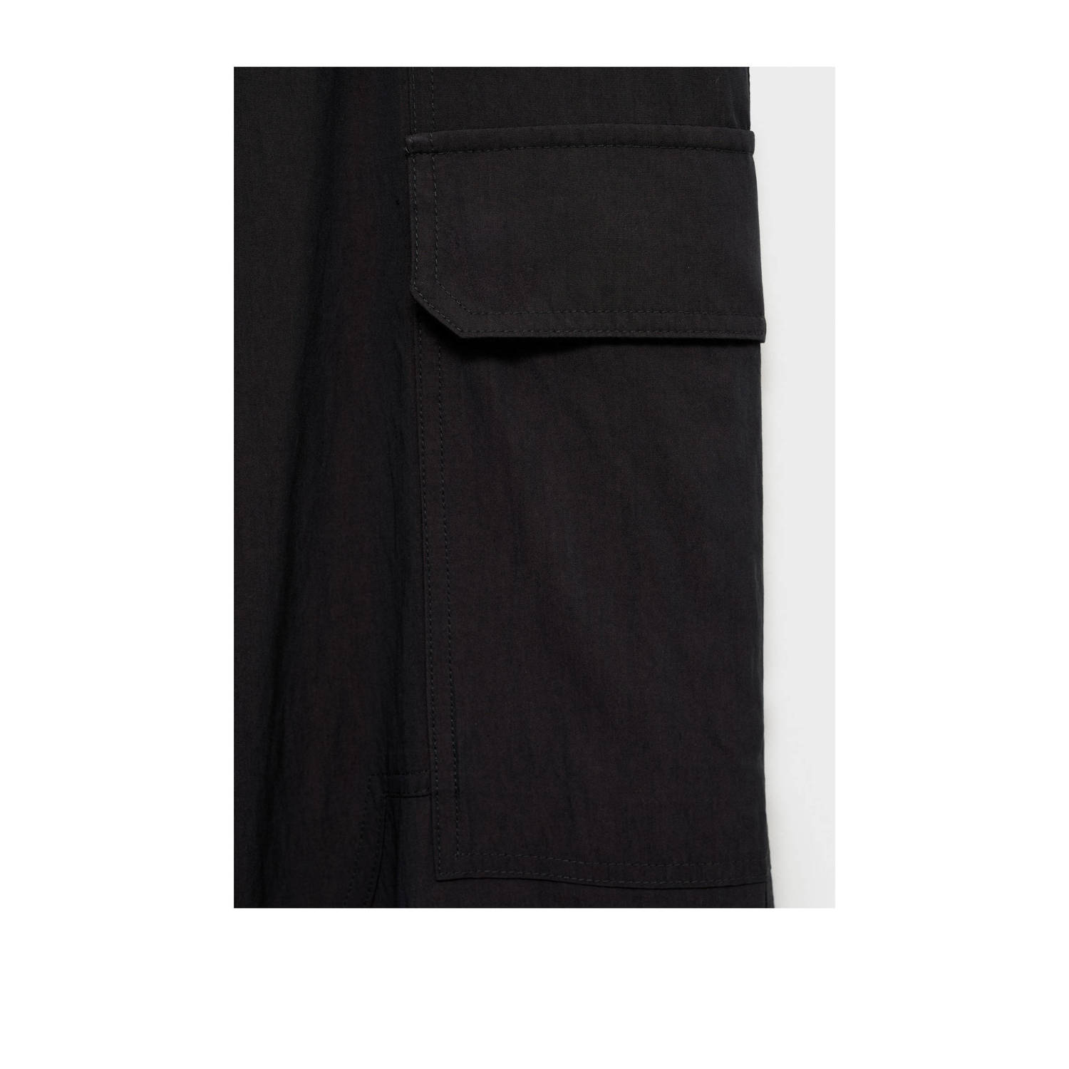 Mango wide leg high waist casual broek antraciet