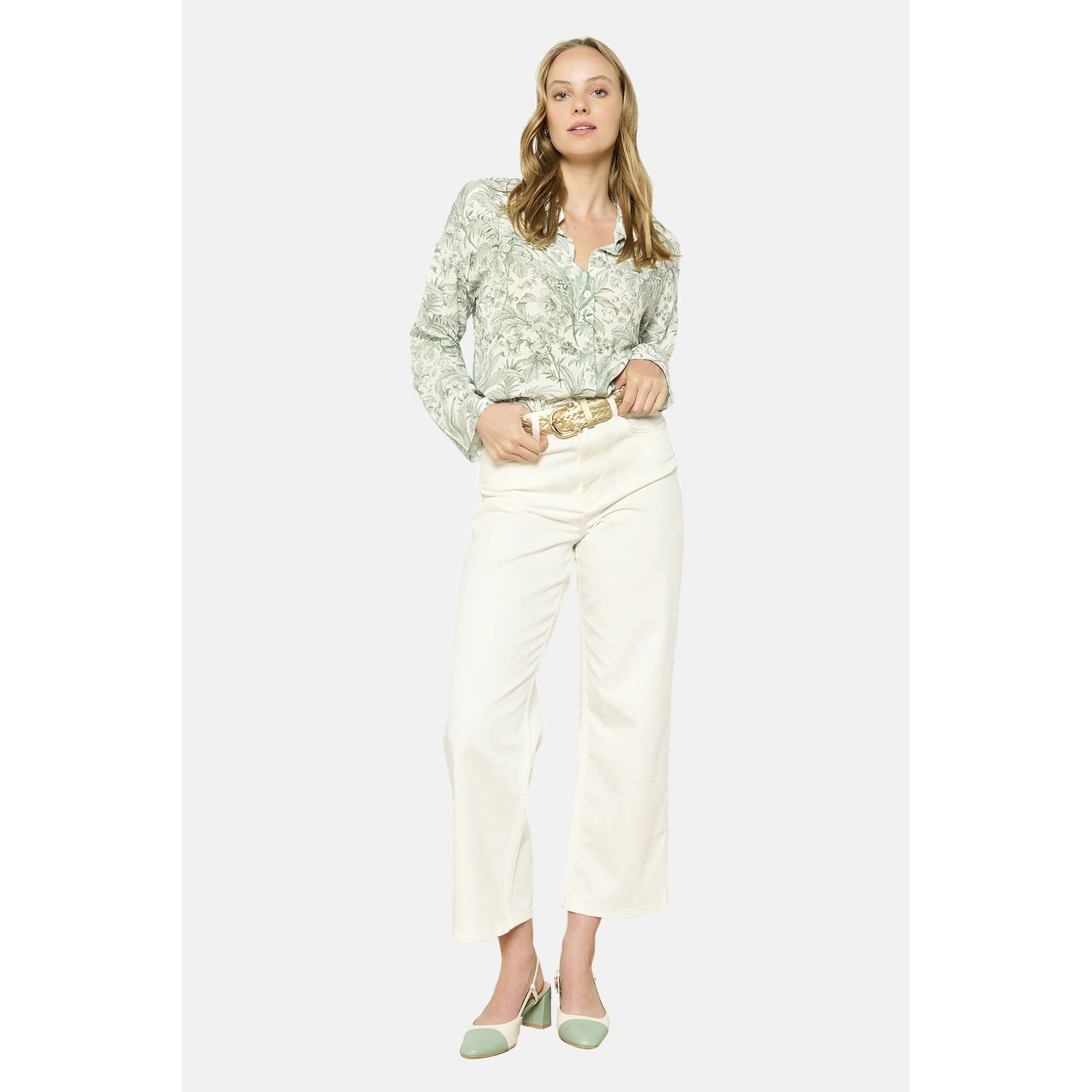 LOLALIZA blouse lichtgroen