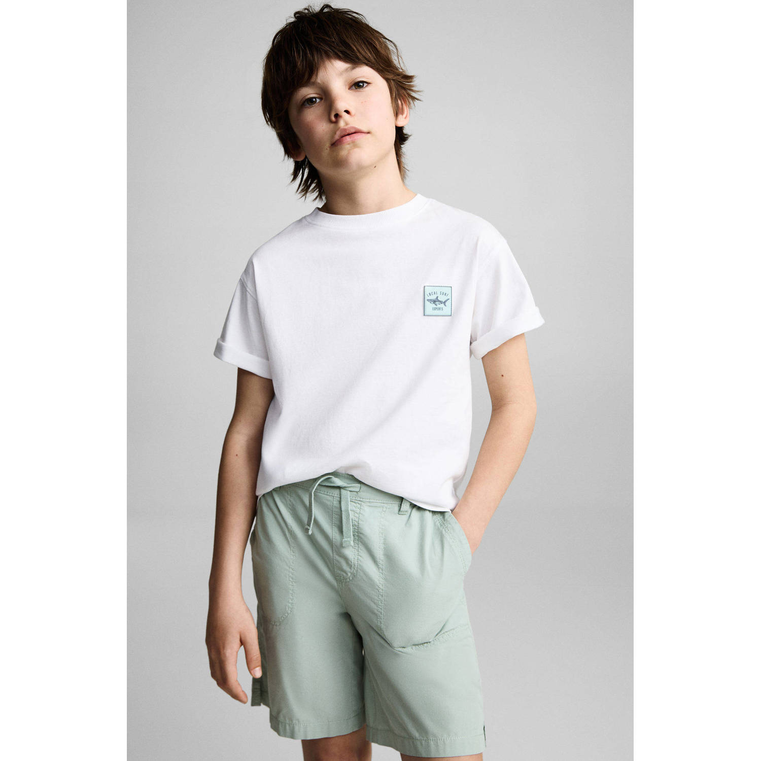 Mango Kids casual short mintgroen