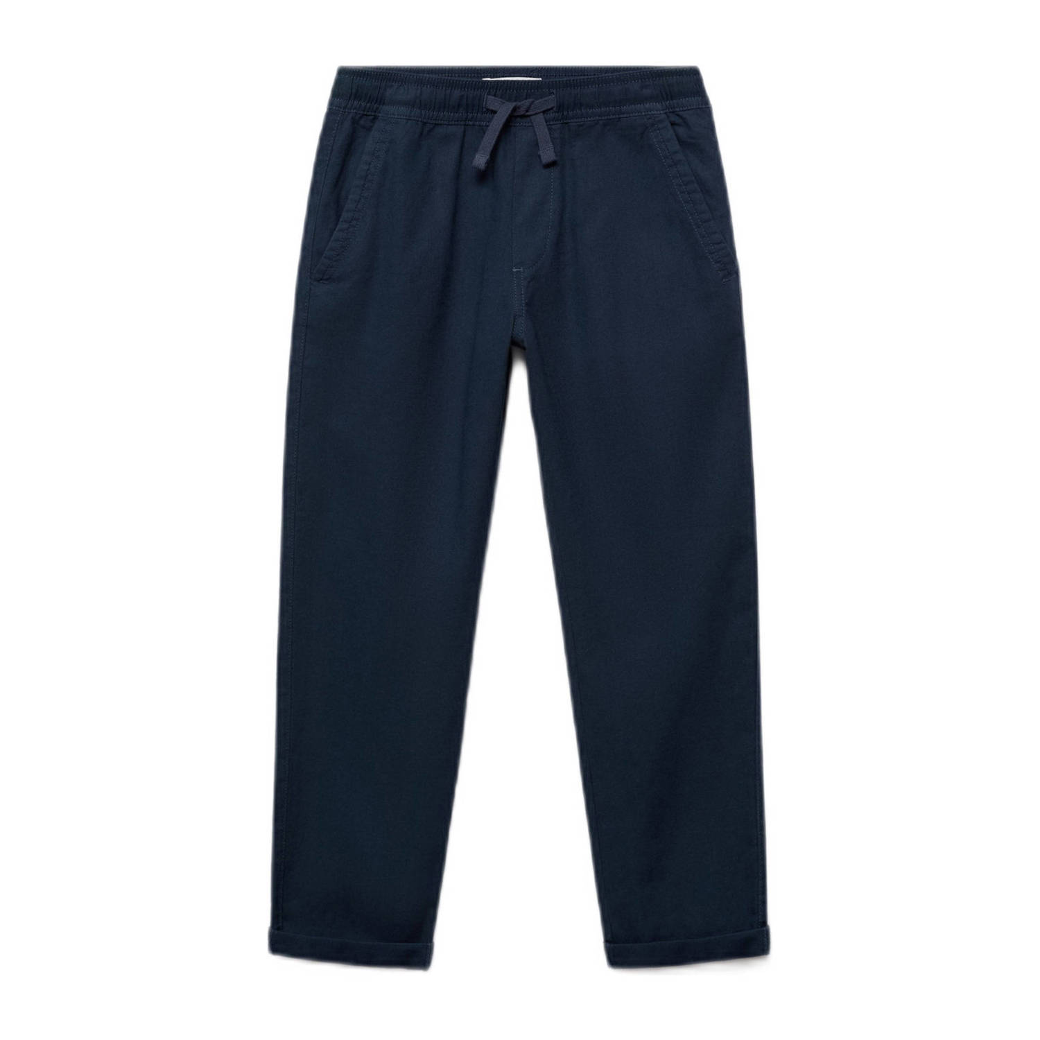 Mango Kids linnen casual broek marine