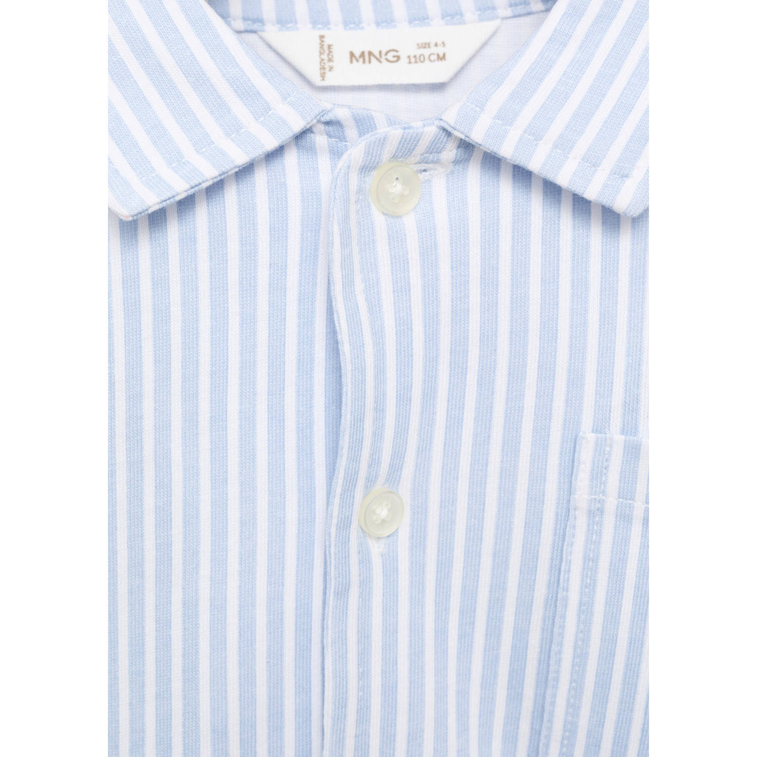 Mango Kids shortama lichtblauw wit