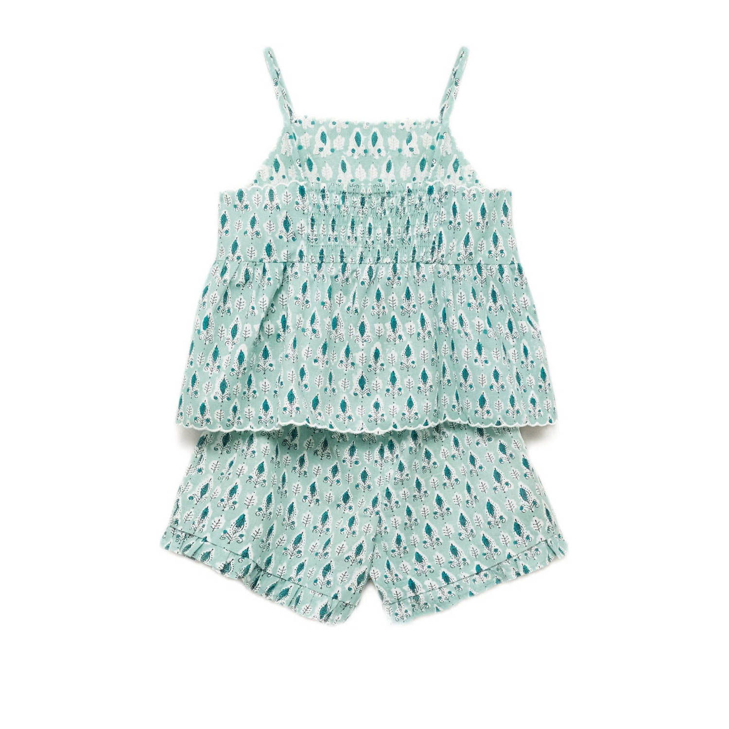Mango Kids shortama mintgroen