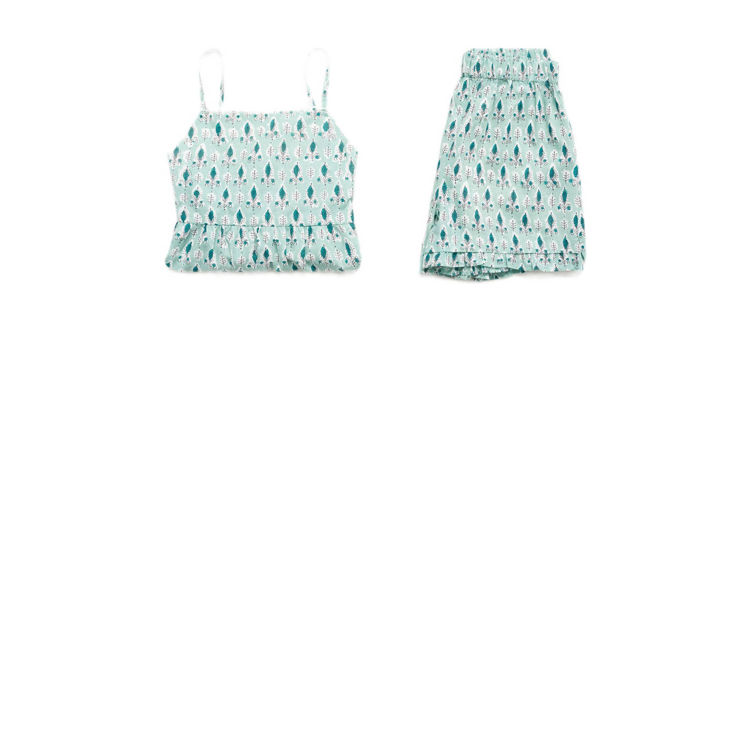 Mango Kids shortama mintgroen