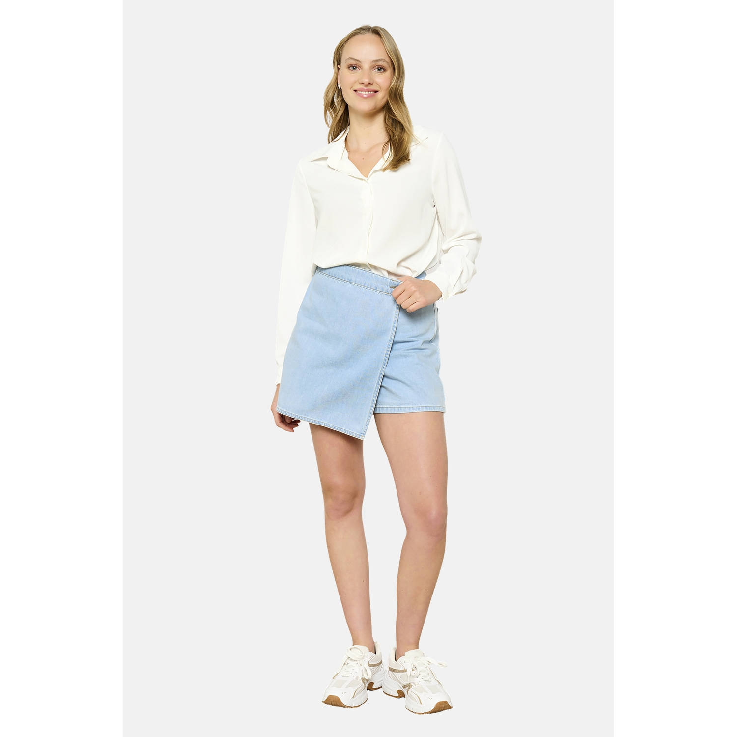 LOLALIZA denim skort light blue denim