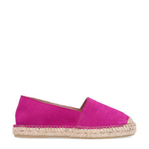   suède espadrilles roze