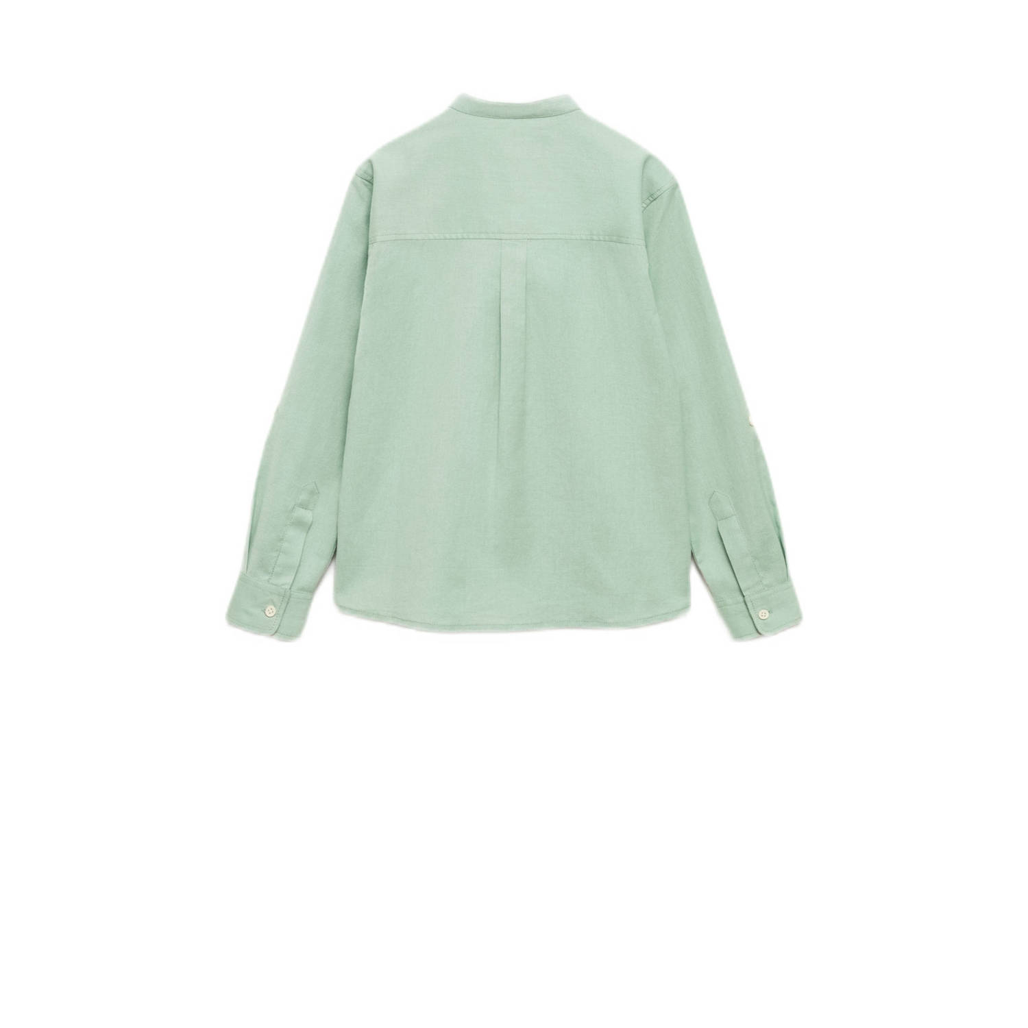 Mango Kids linnen overhemd mintgroen