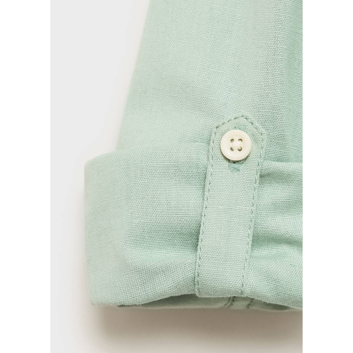 Mango Kids linnen overhemd mintgroen