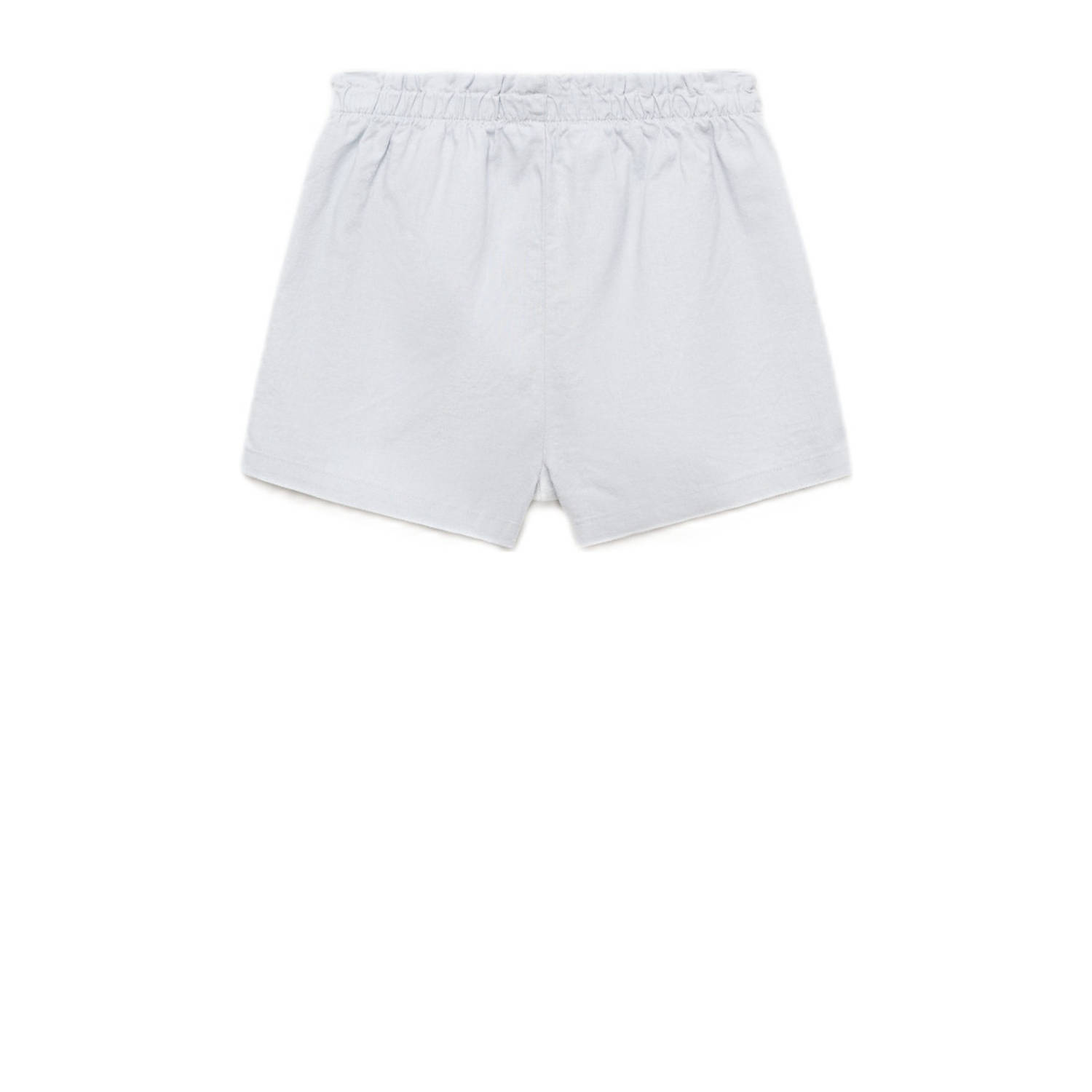 Mango Kids linnen casual short lichtblauw