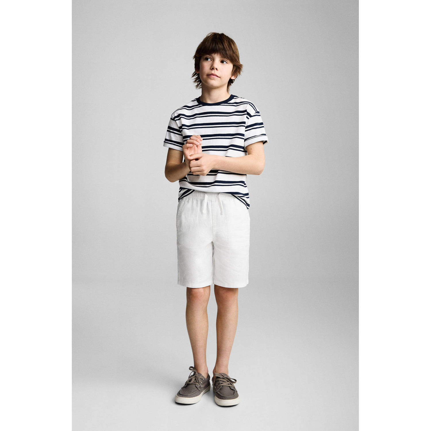 Mango Kids linnen casual short wit